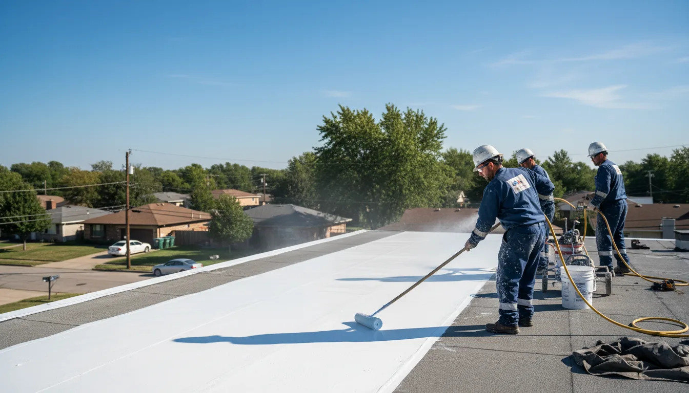 Commercial roof coating in Hanna City, IL near me